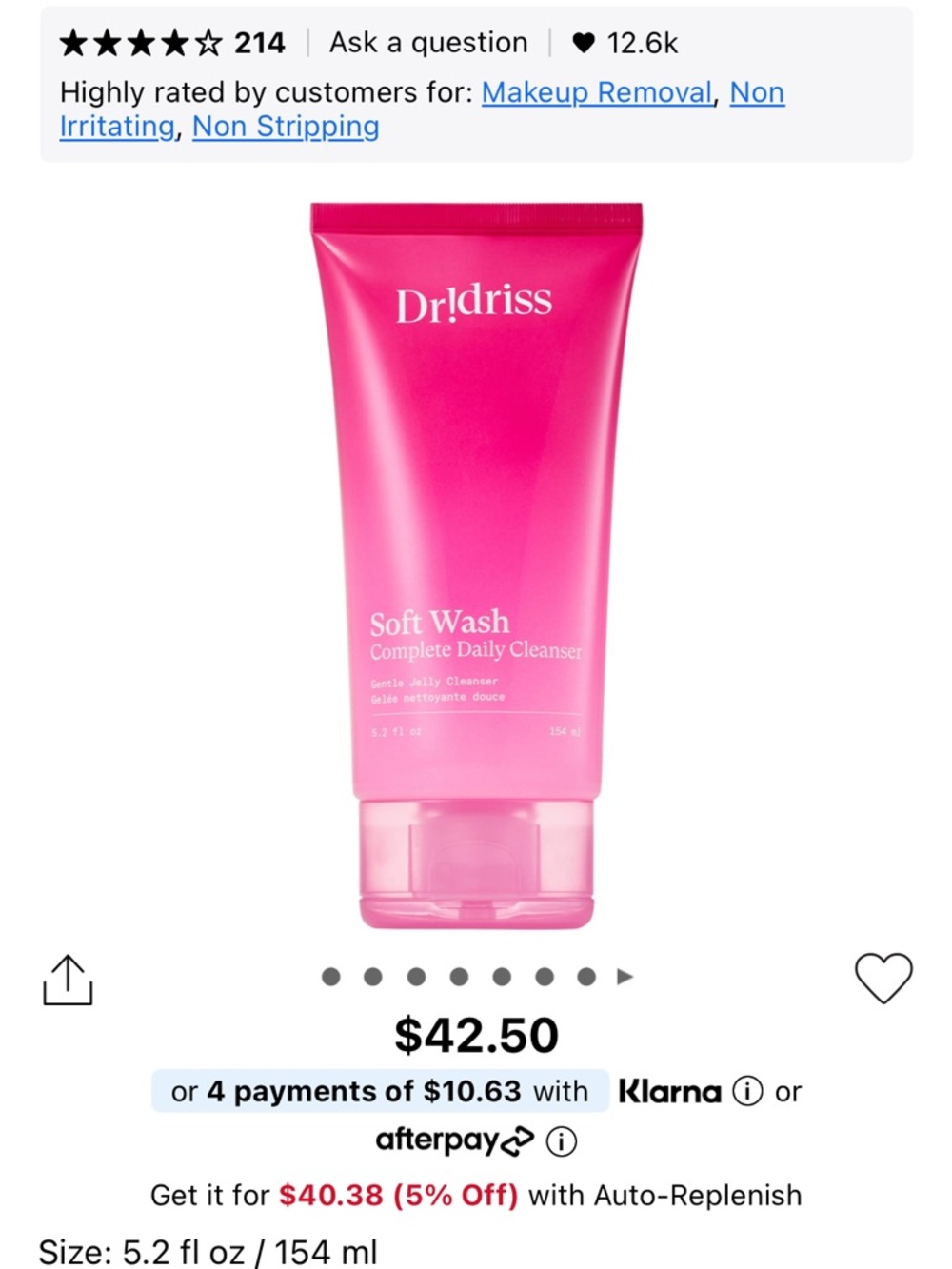 Sephora Pink Facial Cleanser Tube